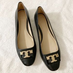 Tory Burch Gigi Black Leather Flats